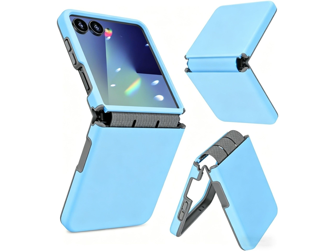 Capa Eifson Para Samsung Galaxy Z Flip8, Com Dobradiça E Protetor De Tela - Compatível - Azul