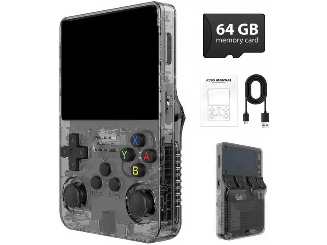 Console de Jogos Portátil R36max VONKELIOS com 128 Gb, Tela Hd 4 Polegadas, 22.000 Jogos