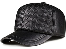 Casquette de Baseball en Cuir Véritable Homens Réglable SFUSHOS