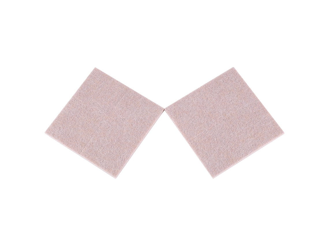 Almofadas quadradas de feltro para móveis, pisos, mesas e cadeiras (autoadesivas, resistentes a rasgos, 40x40mm bege, conjunto de 8 peças)