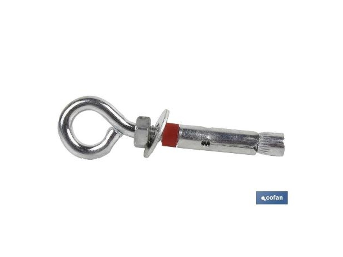 Anclaje metalico c/argolla 8/11x60   caja 80 unid.