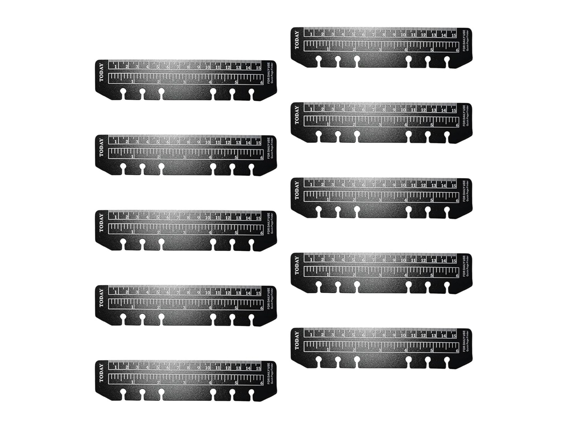 Conjunto de divisórias de mesa com régua, 6 painéis com escala em centímetros, fabricadas em polipropileno, 10 peças para