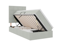 SYFAX™ Cama de Armazenamento Led com Colchão Cinzento claro