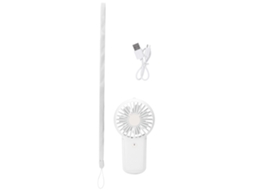 Ventilador Portátil Usb Recarregável Branco Viagens Ar Livre