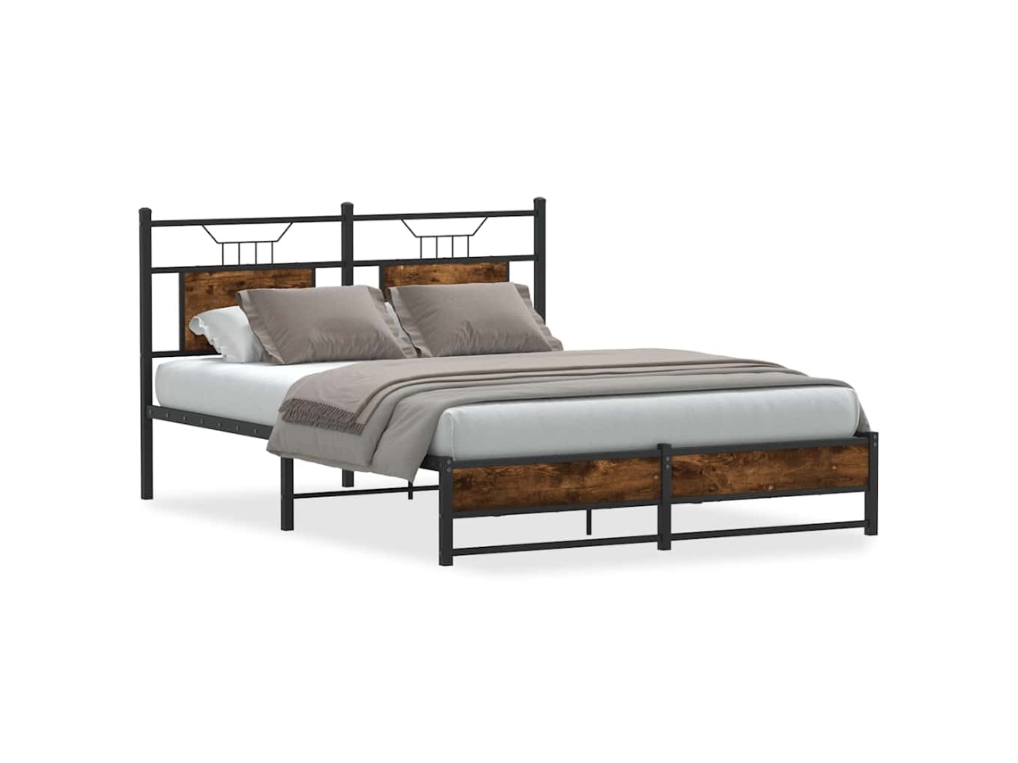Estrutura de Cama Derivada de Madeira Carvalho Fumado MAISON EXCLUSIVE