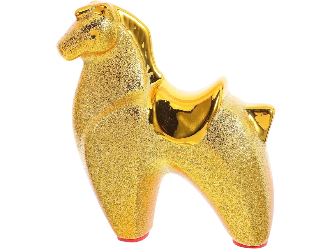 Estatueta Cavalo Feita Decoração Adultos Ornamentos Estatuetas Animais Estátuas À Mão Mesa Casa GOKOCO