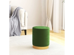 Vidaxl Pufe Com Arrumação Redondo Veludo 31 X 37 Cm Verde