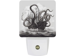 Jj0523003 Luminária Noturna Poldo Com Sensor, Led Branco Quente, Luz Econômica Quarto, Banheiro, Cozinha, Corredor