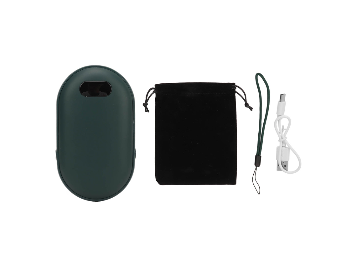 Aquecedor Mãos Bateria Usb Recarregável Verde