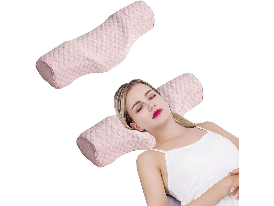Suporte cervical de espuma viscoelástica para alívio da dor. Cinta cervical transversal Slowmoose.
