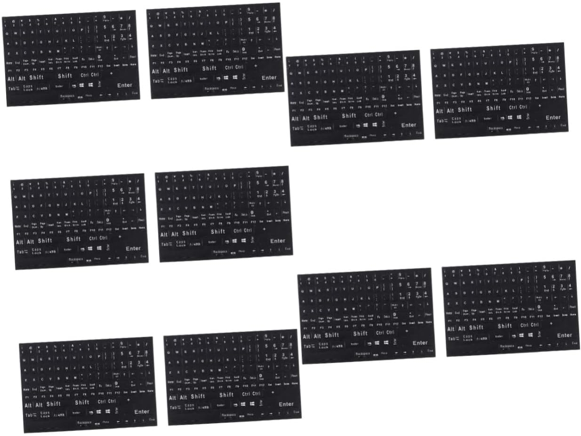 10 Folhas de Adesivos com o Teclado em Inglês para Laptop SFUSHOS