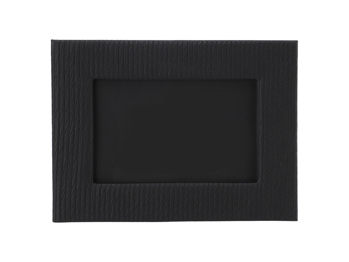 Picture Frame For Tabletop Display Leather Photo Frame For 6 Inch Photo Home Decor Unique Texture 8.5x4.7x6.5in Black LAXISCREED