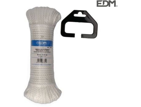 Rolo Trançado Nylon 25Mts Branco