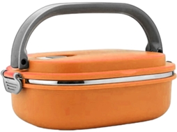 Conjunto De Recipientes Retangulares Dutys Em Aço Inoxidável Para Preparação Refeições, Empilháveis, Ideais Para