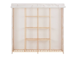 Roupeiro 173x40x170 Cm Tecido Branco MAISON EXCLUSIVE