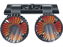 Ventilador Portátil Para Carro, Ventilador Usb Para Carro Com Duas Cabeças