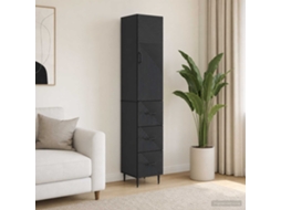 Vidaxl Conjunto De Gabinete 2 Unid. 33 X 34,5 X 90 Cm Preto