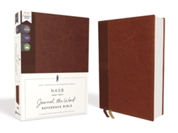 Livro nasb, journal the word reference bible, leathersoft over board, brown, red letter, 1995 text, comfort print de zondervan (inglês)