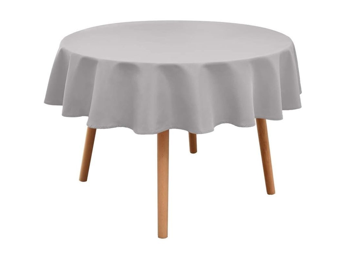 Mantel Redondo Exquisito Impermeable Anti-arrugas Lavable Tela Poliéster 60"