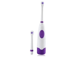 Escova de dentes elétrica à prova dágua antiderrapante macia com 2 cabeças de escova