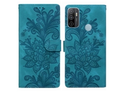 Capa De Celular De Pu Com Fivela Magnética E Estampa Floral De Renda E Alça De Pulso