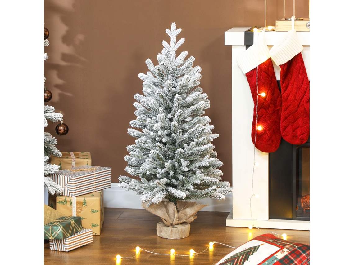 Árvore De Natal Artificial, 90 Cm, Com Efeito De Neve