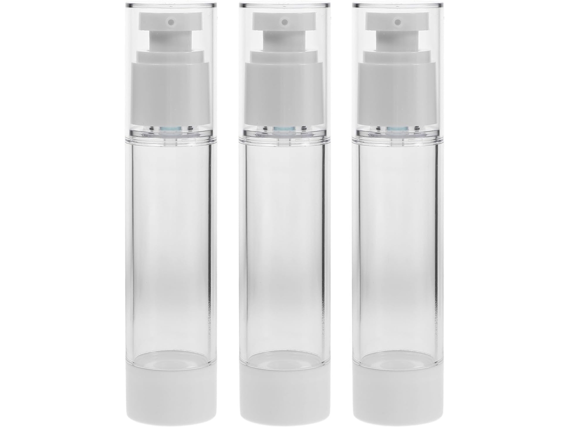 Conjunto de 3 Garrafas Plásticas Multifuncionais para Viagem À Prova De Vazamentos, 50 Ml.