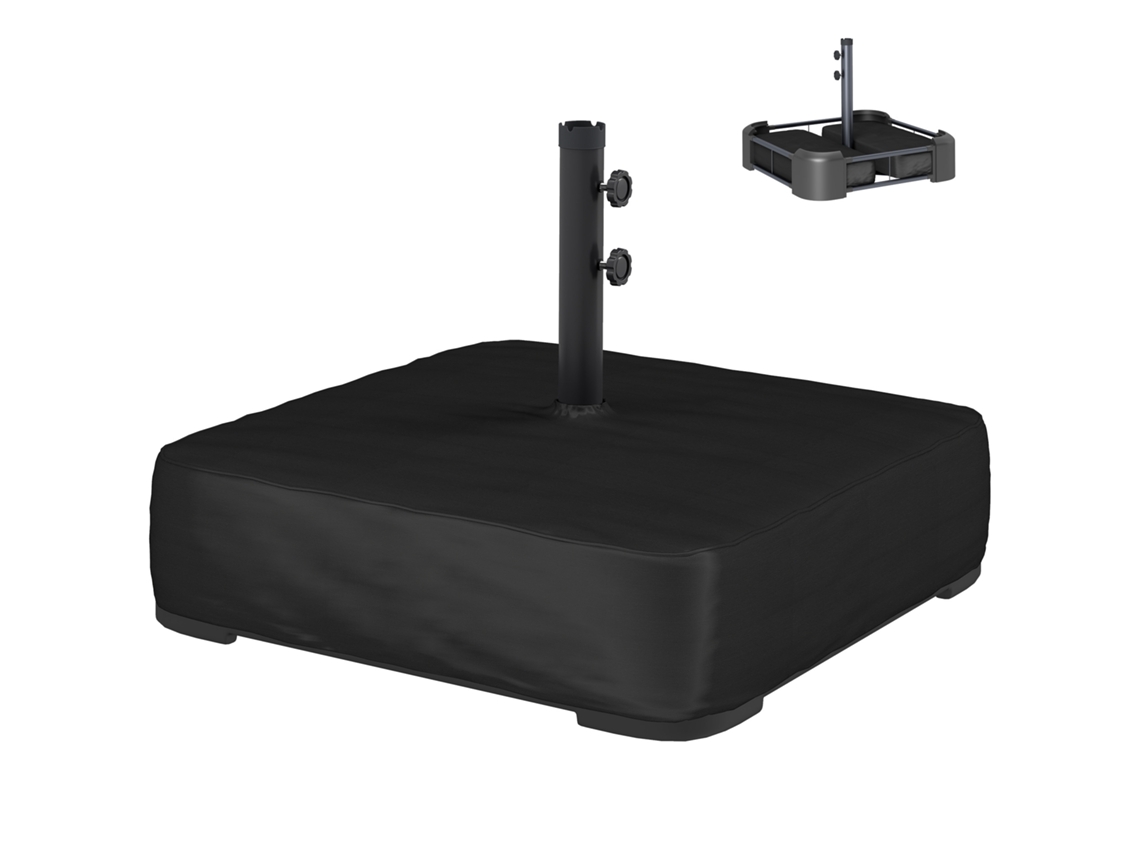 Guarda sol Articulado BTFORUS 3x3 m, teto ajustável, base cruzada, ventilação, preto