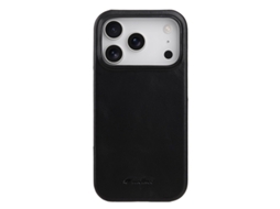 Capa Para Celular Melkco Para Iphone 17 Pro Max Em Couro Genuíno E Policarbonato - Preta