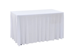 Conjunto 2 Capa De Mesa Vidaxl Branco Tecido (243 X 76 X 74 Cm)