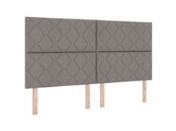 Cabeceira De Led  Design Em Blocos De Diamante Taupe Vidaxl Tecido (180 Cm)