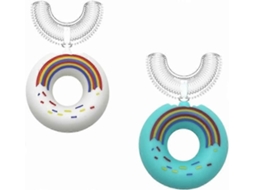 Escova de Dentes Infantil em Formato U, com Cabeça Silicone Macia, Limpeza Oral Completa 360 ​​graus e Função D Massagem Dental. GOKOCO