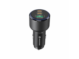 Carregador Auto SWISSTEN  95W com 2x USB-C PD - 1x USB-C 65W - 1x USB-C 30W - 1x USB-A 30W 