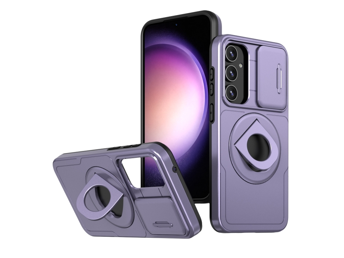 Capa Zruxe Compativel Com Samsung Galaxy S22 5g (camshield - Magsafe - Ring Holder - Armor - Roxo)