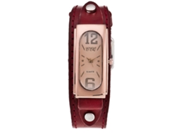 Relógio de Pulso Ccq Vintage Retangular com Cinta de Pu para Homem (vermelho)