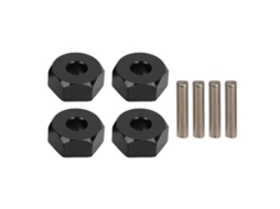 Mali 4pcs Adaptador de Roda Hex 12mm Alumínio para Carro Rc Mjx 14210 16208 Substituto Preto