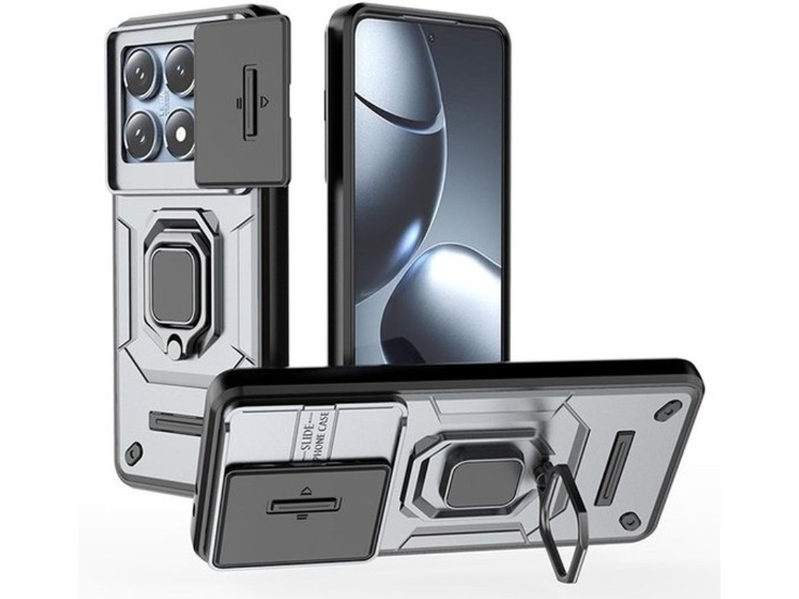 Case De Proteção Resistente A Choques Para Xiaomi 14t Pro Com Kickstand E Capa De Câmera