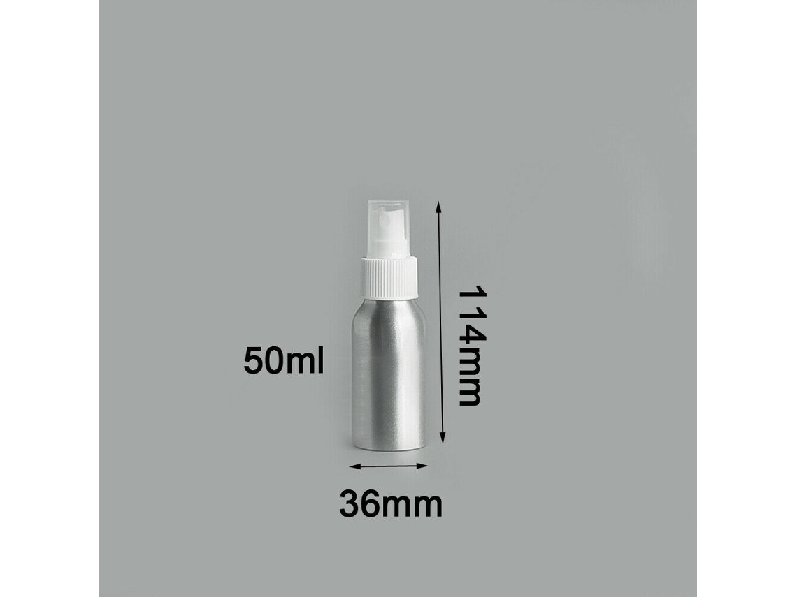 10 Peças 50ml Garrafa De Metal Alumínio Frasco Perfume Atomizador Vazio Nebulizador Spray Frasco SUNNY SPACES