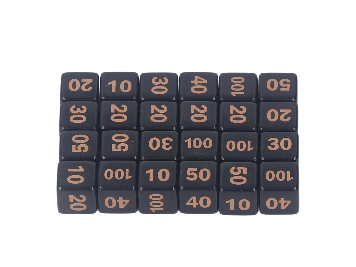 Ats 24 Dados Poliédricos D6 de 14mm de Acrílico Impermeáveis Equilibrados para Jogos de Mesa