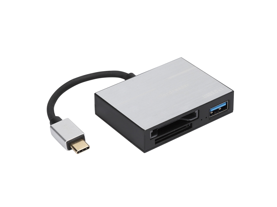 Leitor De Cartão Xqd Usb-c Portátil Usb 3.0 500mbs Leitor De Cartão De Memória Led Prata