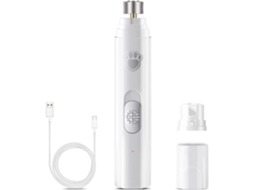 Corta unhas Elétrico para Cães, com Luz Led Recarregável, Adequado para Cães e Gatos de Pequeno e Médio Porte Branco HEXINYIGJLY
