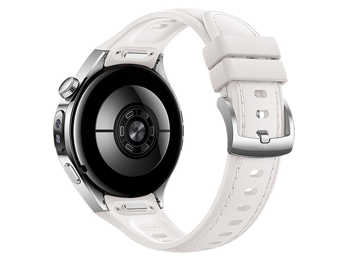 Pulseira de Couro e Silicone para Huawei Watch 5 46mm branco HEXINYIGJLY