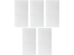 Conjunto de 5 adesivos transparentes de PVC com adesão estática para para-brisas e protetores.