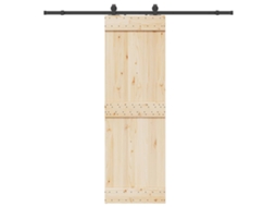 Vidaxl Kit De Ferragens Para Porta Deslizante 213 Cm Aço Preto