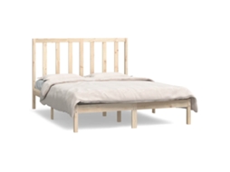 Cama Sem Colchão 135x190 Cm Madeira de Pinho Maciça MAISON EXCLUSIVE