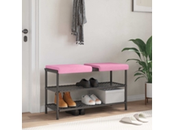 Vidaxl Almofada De Banco 2 Unid. Tecido Rosa Profundidade 35 Cm