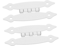 Vintage De 3,5 (8,9 Cm), 2 Antigas Brancas Para Portas Armários E