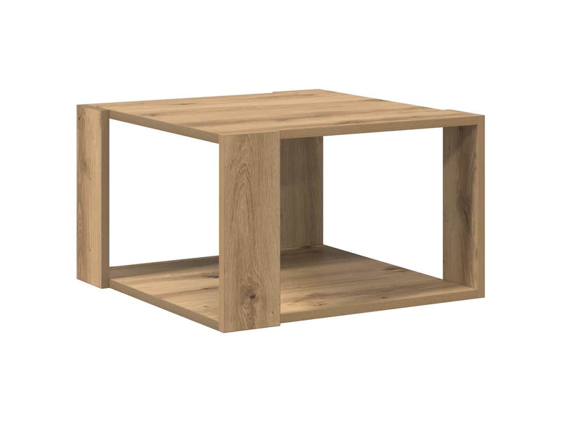 Mesa de centro Carvalho Artesanal 51,5 x 51,5 x 30 cm - Exclusiva da Maison