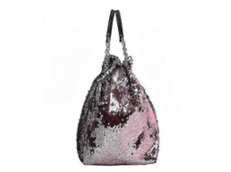 Bolsa de Sequin com Corda e Cadeia para Mulher, Bolsa de Ombro Crossbody, Moda S/MARCA