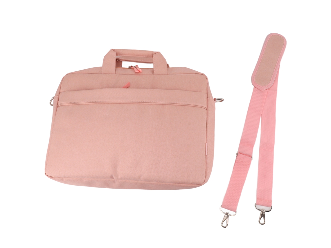 Estojo para Notebook 15.6 Polegadas Impermeável com Trava Antichoque Mala Portátil Rosa Oxford